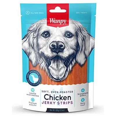 Wanpy Chicken Jerky & Rawhide Twists - Премиум клас лакомство за кучета, солети с пилешко месо, печено на фурна, 100 гр. /2 пакета