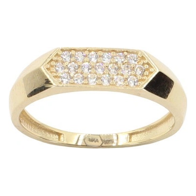 KA AZR114 Zlatý prsteň so zirkónmi