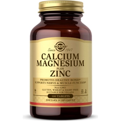 Solgar Calcium Magnesium plus Zinc 100 tabliet