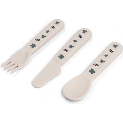 Done By Deer dětský příbor FOODIE CONFETTI Písková 3 ks