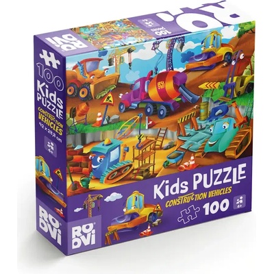 ROOVI - Puzzle Construction Vehicles - 100 piese