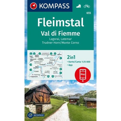 Fleimstal - Val di Fiemme (Kompass - 655) - turistická mapa