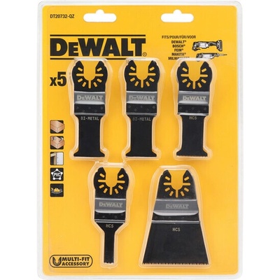 DeWalt sada nástavců pro multifunkční nářadí 5-dílná DT20732