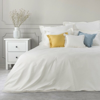 Takoy na prikrývku z bavlny s leskom farba krémová NOVA COLOUR-HF-372637 160 x 200 cm
