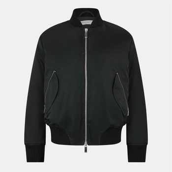 OFF WHITE Яке OFF WHITE Men's Front Zip Bomber Jacket - Black