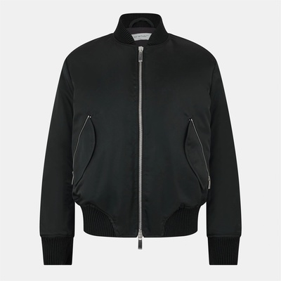 OFF WHITE Яке OFF WHITE Men's Front Zip Bomber Jacket - Black