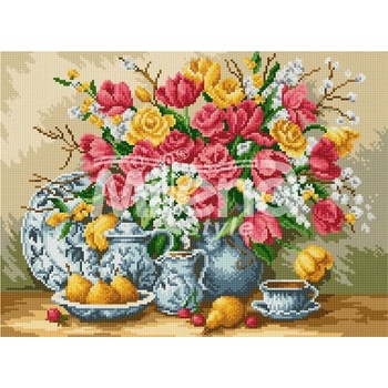 Image 1 of Milena Style Следобеден чай - Печатана Aida 14 ct с конци Ariadna