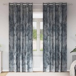 Pure Line Home Кадифени завеси в цвят сив с метални халки, 2 бр. , 140 x 260 см - zalegloto - 43,03 лв