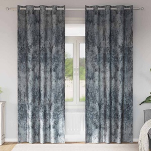 Pure Line Home Кадифени завеси в цвят сив с метални халки, 2 бр. , 140 x 260 см - zalegloto - 43,03 лв
