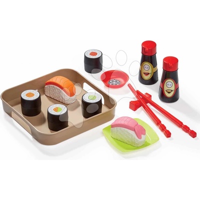 Écoiffier Potraviny na tácke Sushi 100% Chef s paličkami a prísadami 13 dielov od 18 mes ECO909