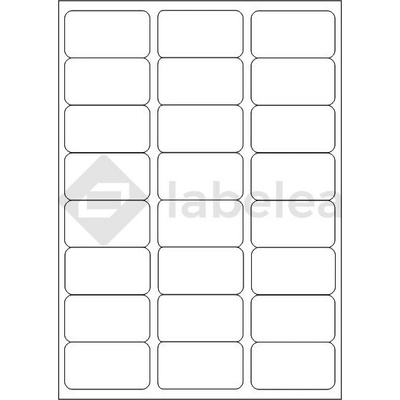 Labelea Samolepiace etikety 68x36 mm biele papierové, na hárku A4, pre laserovú a atramentovú tlač, Farba etikiet Biela, Počet hárkov v balení 1000 EPM068036W024J