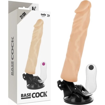 Вибратор с вакуумна основа, 12 режима, 21см. - Basecock Twix 3 (D-223008)