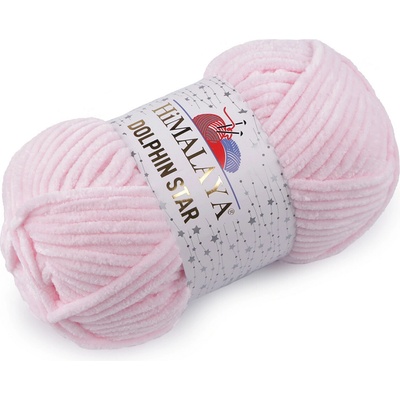 Dolphin Star Pletací žinylková příze s lurexovým vláknem 100 g - 4 (92103) růžová nejsv.