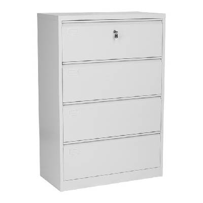 Кардекс Carmen CR-1254 GR, картотека, 4x чекмеджета, прахово боядисан, метален, заключване, сив