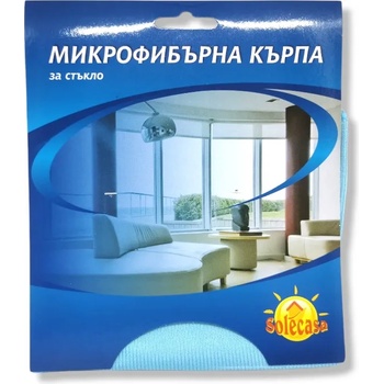 Image 1 of Solecasa микрофибърна кърпа за стъклени повърхности, 1 брой