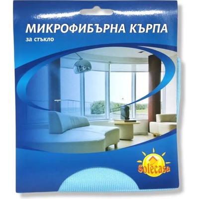 Solecasa микрофибърна кърпа за стъклени повърхности, 1 брой