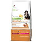 Natural Trainer Dog Sensitive No Gluten Medium & Maxi Adult with Salmon - храна за пораснали кучета, БЕЗ ГЛУТЕН, над 1 година, от средни и едри породи, с чувствителни стомаси, със сьомга - 12 кг, Италия - 925251