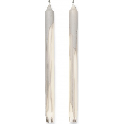 Ferm Living Svíčky Dryp set 2ks, Warm Grey
