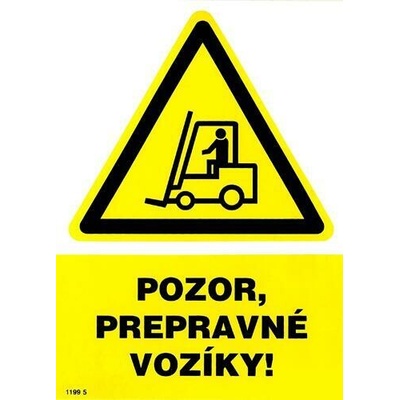 1199 5 S Pozor, prepravné vozíky ! A5 samolepka