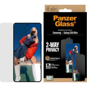 Panzer Стъклен протектор PanzerGlass за Samsung Galaxy S26 Ultra, 2-Way Privacy, Ultra-Wide Fit w. EasyAligner