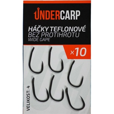 UnderCarp Teflonové bez protihrotu WIDE GAPE Veľ. 4 10ks