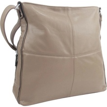 Praktická velká dámská crossbody kabelka 47-MH latté hnědá