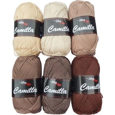 Příze Camilla sada 2313 (6ks) hnědá