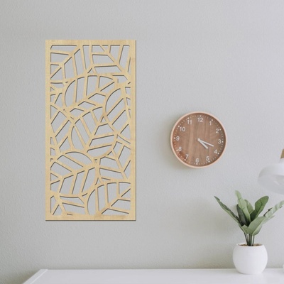 dřevo života Dřevěný dekorační panel LEAF II Rozměry (cm): 50x95, Zvolte barvu dekoru: Javor