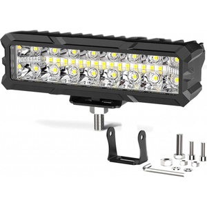  15.5 cm 93W Диоден Прожектор Супер Мощен Халоген Led Bar Лед Бар Бяла Комбиниранa Светлина 12V - 24V За АТВ SUF Джип 4х