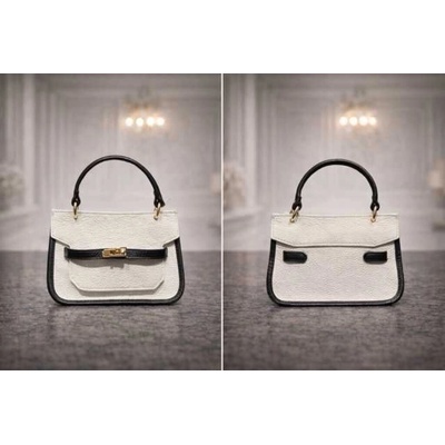 Max Original Leather Dámska kožená kabelka white 1