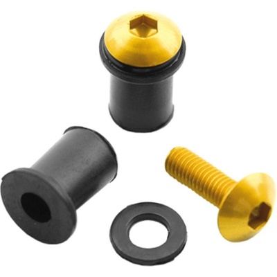 V PARTS (VICMA) sada šroubů a gumiček pro kapotáž (a plexi) M5X16 barva oranžová (907NO)