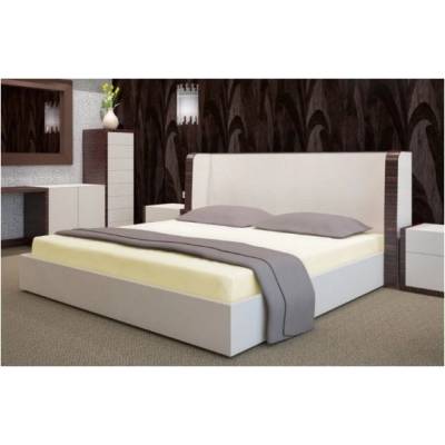 DumDekorace Froté prostěradlo s elastickou světle krémové 90x200