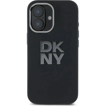 DKNY Калъф DKNY Liquid Silicone Metal Logo iPhone 16 - черен (3666339334703)