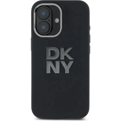 DKNY Калъф DKNY Liquid Silicone Metal Logo iPhone 16 - черен (3666339334703)