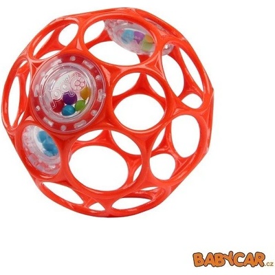 Bright Starts OBALL RATTLE 10cm oranžová