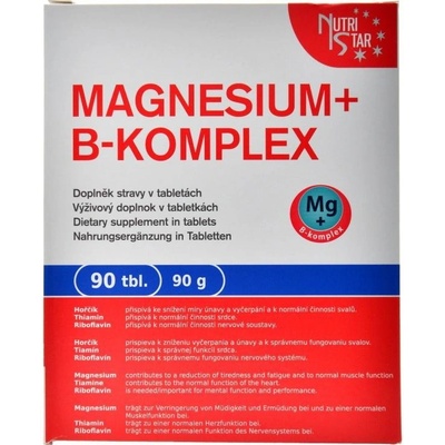Nutristar Magnesium + B-komplex 90 g 90 tabliet