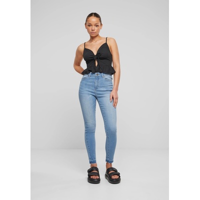 Urban Classics Дамски топ в черен цвят Urban Classics Ladies Waffle Pique RuffleUB-TB6871-00007 - Черен, размер 5XL