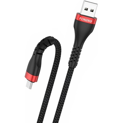 Foneng Кабел Foneng X82, USB към Micro-USB, 3A, 1m, черен (X82 Micro)