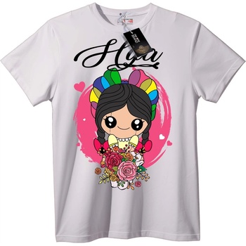 NOONEBRAND Тениска Лилин Флорален Венец - 4XL, White