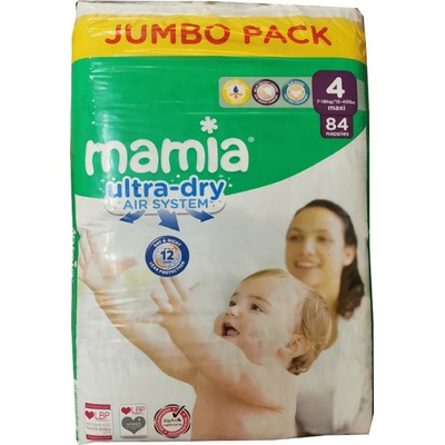 Mamia бебешки пелени, номер 4, 7-18кг, 84 броя