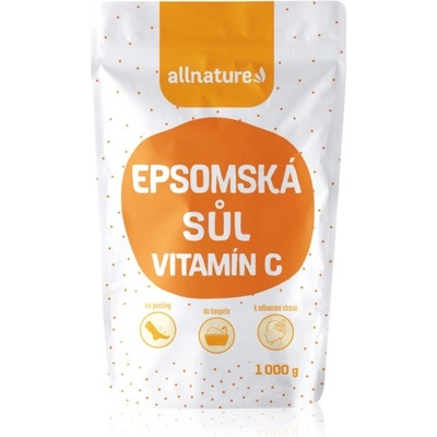 Allnature Epsomská soľ + vitamín C soľ do kúpeľa s vitamínom C 1000 g
