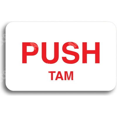 ACCEPT Tabulka SEM - TAM - typ 07 (80 x 50 mm) - bílá tabulka - barevný tisk bez rámečku