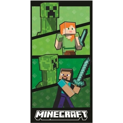 Halantex osuška Minecraft 70 x 140 cm Steve Creeper