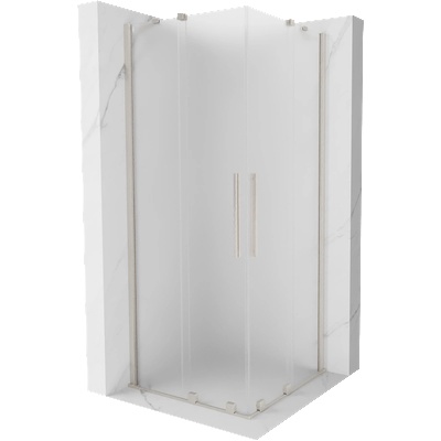 Mexen Velar Duo плъзгаща се душ кабина 90 x 90 см, матова, четкан никел - 871-090-090-32-97 (871-090-090-32-97)