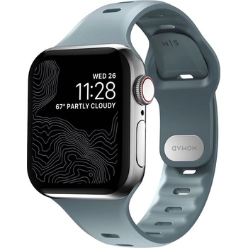 Nomad Силиконова каишка за Apple Watch 38мм, 40мм, 41мм, 42мм (2024) - Nomad Sport Slim Band (светлосин) (NM01139485)