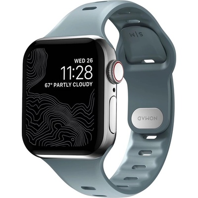 Nomad Силиконова каишка за Apple Watch 38мм, 40мм, 41мм, 42мм (2024) - Nomad Sport Slim Band (светлосин) (NM01139485)