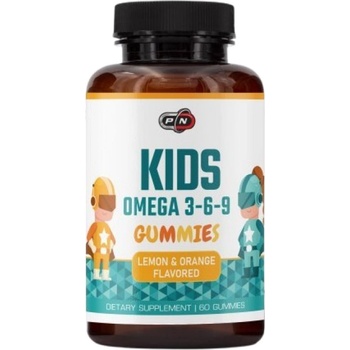 PURE Nutrition USA Kids Omega 3-6-9 Gummies [60 желирани бонбони] Портокал и лимон