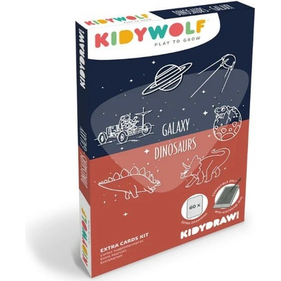 Kidywolf Doplňkové karty Kidydraw mini Galaxie a dinosauři – Zboží Dáma