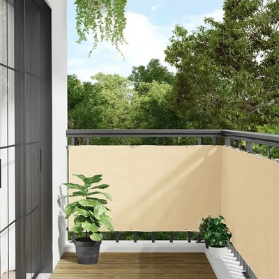 vidaXL Balkonová zástěna krémová 600 x 90 cm PVC