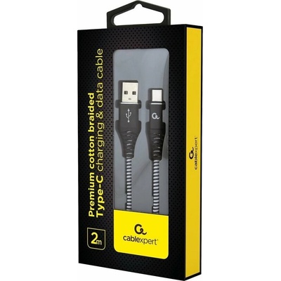 Gembird CC-USB2B-AMCM-2M-BW USB 2.0 AM na typ C (AM/CM), 2m, černo-bílý